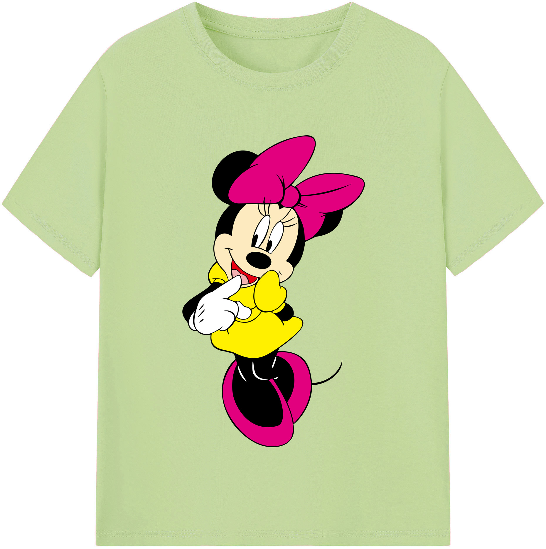 （画像用） ミッキーマウス Mickey Mouse 綿100％半袖Tシャツ（フロントプリント）